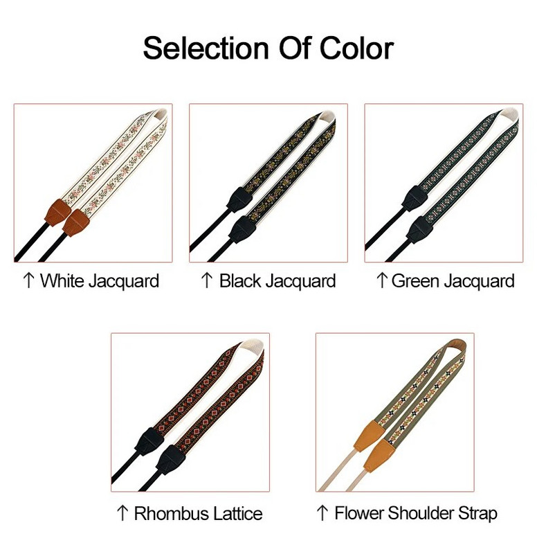 Kaiš za nošenje preko ramena Remen za oko vrata Širi deblji Vintage Retro Dugačak Remen s kopčom za jednostavno postavljanje Cvijet za Sony Fuji Canon Nikon PK