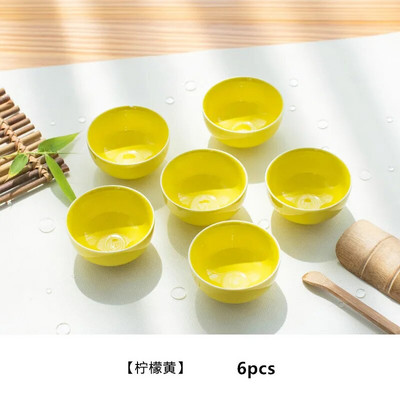 6 τμχ/40ml Κεραμικό σετ φλυτζάνι τσαγιού κινέζικου στυλ Ρετρό πορσελάνη Beauty μπολ τσαγιού Οικιακά χειροποίητα αξεσουάρ τσαγιού Master Cup