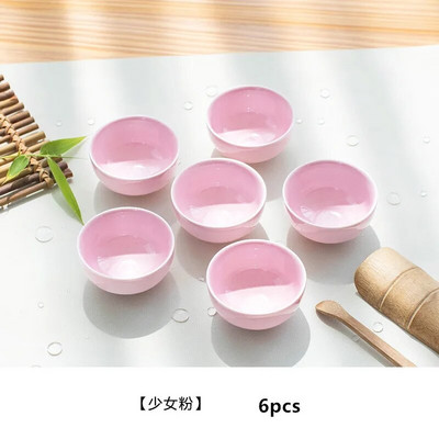 6 τμχ/40ml Κεραμικό σετ φλυτζάνι τσαγιού κινέζικου στυλ Ρετρό πορσελάνη Beauty μπολ τσαγιού Οικιακά χειροποίητα αξεσουάρ τσαγιού Master Cup
