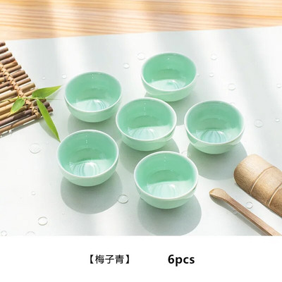 6 τμχ/40ml Κεραμικό σετ φλυτζάνι τσαγιού κινέζικου στυλ Ρετρό πορσελάνη Beauty μπολ τσαγιού Οικιακά χειροποίητα αξεσουάρ τσαγιού Master Cup