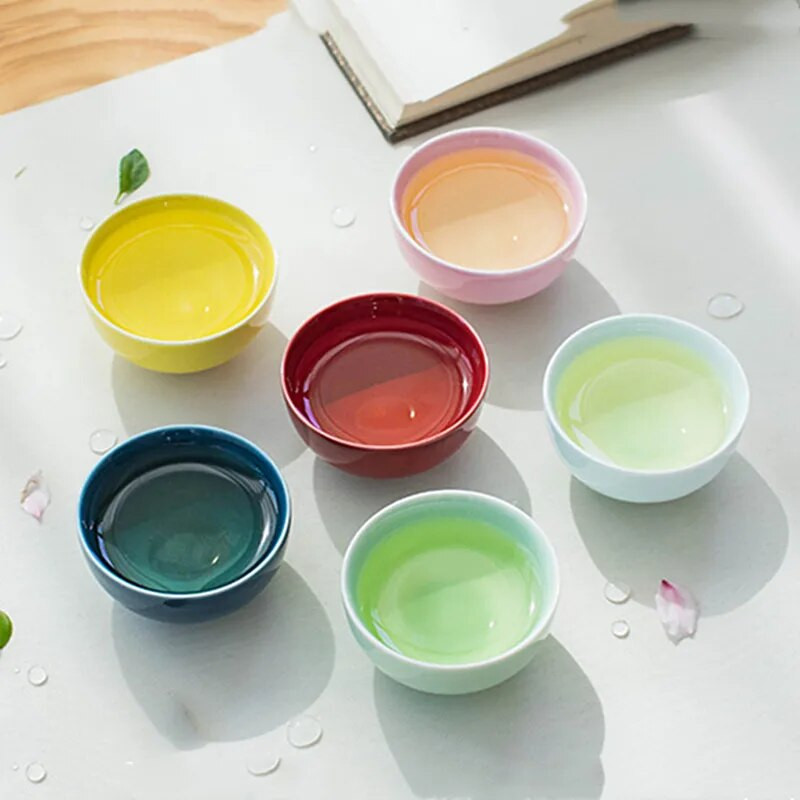 6 τμχ/40ml Κεραμικό σετ φλυτζάνι τσαγιού κινέζικου στυλ Ρετρό πορσελάνη Beauty μπολ τσαγιού Οικιακά χειροποίητα αξεσουάρ τσαγιού Master Cup