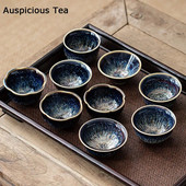 Cuptor multicolor Fambe ceașcă de ceai din ceramică ceașcă de ceai maestru din porțelan creativ Temmoku glazură bol de ceai zen Buddha accesoriu decor pentru birou