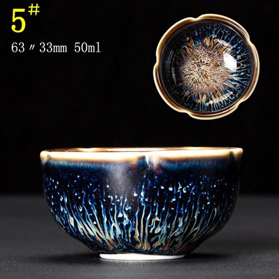 Cuptor multicolor Fambe ceașcă de ceai din ceramică ceașcă de ceai maestru din porțelan creativ Temmoku glazură bol de ceai zen Buddha accesoriu decor pentru birou