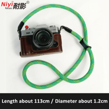 Колан за презрамка за врата на камерата за DSLR камера за Sony Nikon Canon Fuji Pentax Panasonic Olympus Thicker Hiking Rope Style