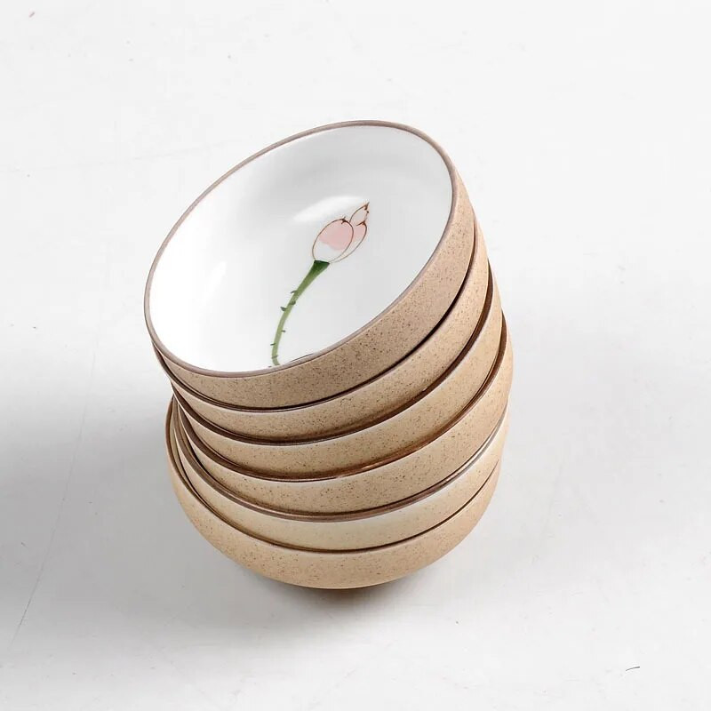 Posuđe za piće Kineski Kung Fu Šalica za čaj Ručno oslikana keramička šalica Oolong Plumotus Zlatna ribica Porculanski Puer