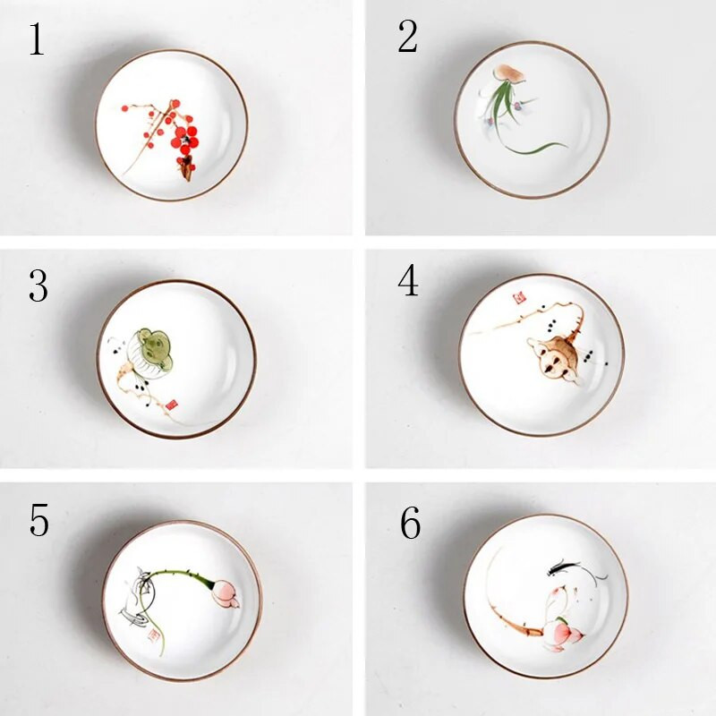 Posuđe za piće Kineski Kung Fu Šalica za čaj Ručno oslikana keramička šalica Oolong Plumotus Zlatna ribica Porculanski Puer