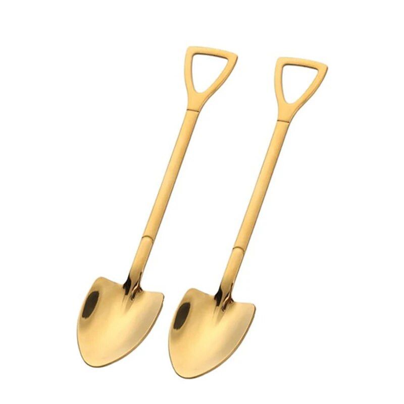 2 tk kohvilusikad söögiriistade komplekt roostevabast terasest retro rauast labidas jäätiselusikas lusikas loominguline lusikas tee-lusikas mood lauanõud