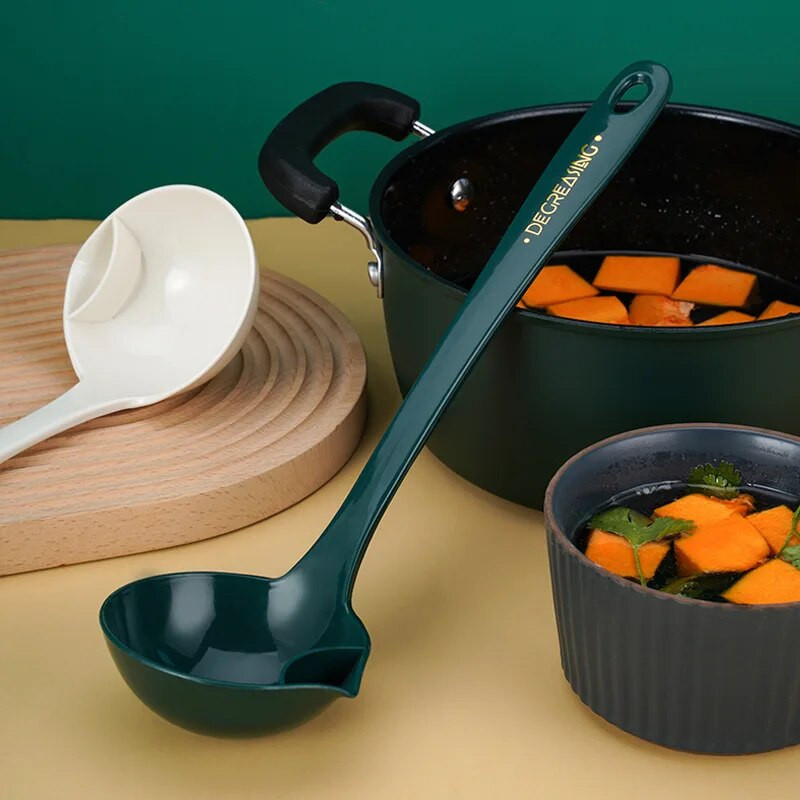 Duga ručka Kuhinjski filtar Žlica Cjedilo Odvajač ulja za juhu Žlice kreativno posuđe Hot Lonac Skimmer Lopatica s rupama