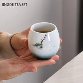 Ceașcă de ceai pictată manual din ceramică personalizată Accesorii pentru set de ceai pentru casă Master Cup Pictura peisajului chinezesc ceașcă de ceai bol de ceai