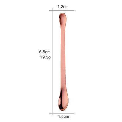 1 vnt 304 nerūdijančio plieno daugiafunkcis šaukštas 8 spalvų kavos maišymo šaukštas Gražus dvigalvis medicinos šaukštas stalo reikmenys