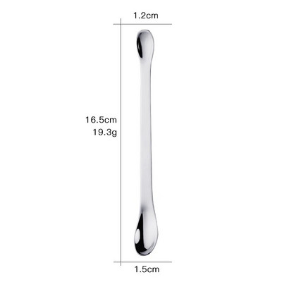 1 vnt 304 nerūdijančio plieno daugiafunkcis šaukštas 8 spalvų kavos maišymo šaukštas Gražus dvigalvis medicinos šaukštas stalo reikmenys