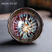 Ceașcă de ceai cu glazură crăpată cu glazură de gheață de uz casnic, ceașcă de ceai portabilă minunată, pentru ceremonie de ceai chinezească, bol personalizat pentru ceai