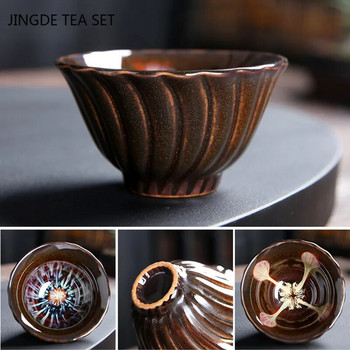 Домакинска керамична чаша за чай с напукана ледена глазура Преносима красива чаша за чай Консумативи за китайска чаена церемония Персонализирана купа за чай