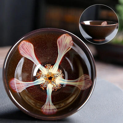 Ceașcă de ceai cu glazură crăpată cu glazură de gheață de uz casnic, ceașcă de ceai portabilă minunată, pentru ceremonie de ceai chinezească, bol personalizat pentru ceai