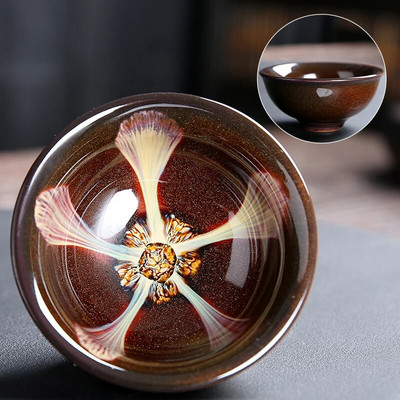 Ceașcă de ceai cu glazură crăpată cu glazură de gheață de uz casnic, ceașcă de ceai portabilă minunată, pentru ceremonie de ceai chinezească, bol personalizat pentru ceai