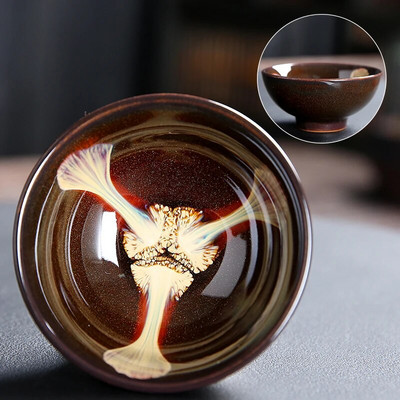 Ceașcă de ceai cu glazură crăpată cu glazură de gheață de uz casnic, ceașcă de ceai portabilă minunată, pentru ceremonie de ceai chinezească, bol personalizat pentru ceai