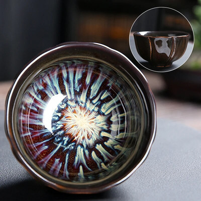 Ceașcă de ceai cu glazură crăpată cu glazură de gheață de uz casnic, ceașcă de ceai portabilă minunată, pentru ceremonie de ceai chinezească, bol personalizat pentru ceai