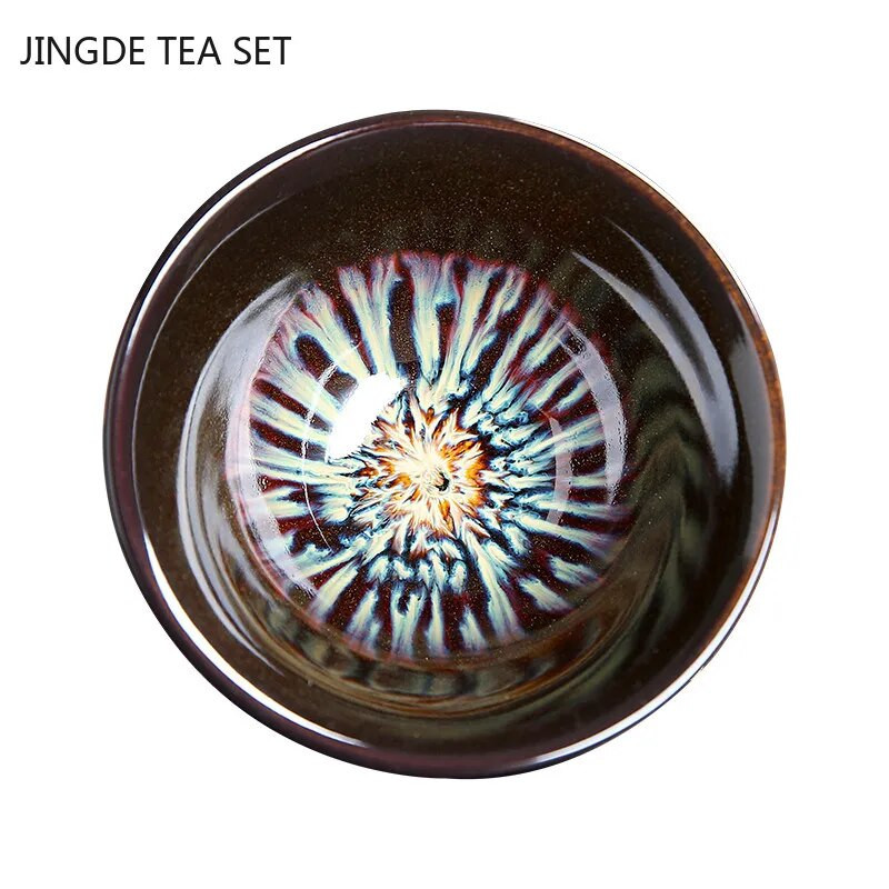 Ceașcă de ceai cu glazură crăpată cu glazură de gheață de uz casnic, ceașcă de ceai portabilă minunată, pentru ceremonie de ceai chinezească, bol personalizat pentru ceai