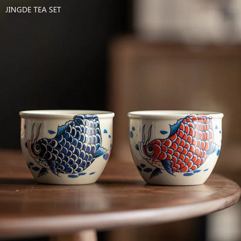 Китайска чаша за чай Arowana Home Ceramic Master Cup Ретро комплект за чай Аксесоари Преносима чаша за медитация за красота Турски чаши за чай