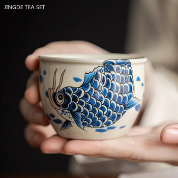 Китайска чаша за чай Arowana Home Ceramic Master Cup Ретро комплект за чай Аксесоари Преносима чаша за медитация за красота Турски чаши за чай