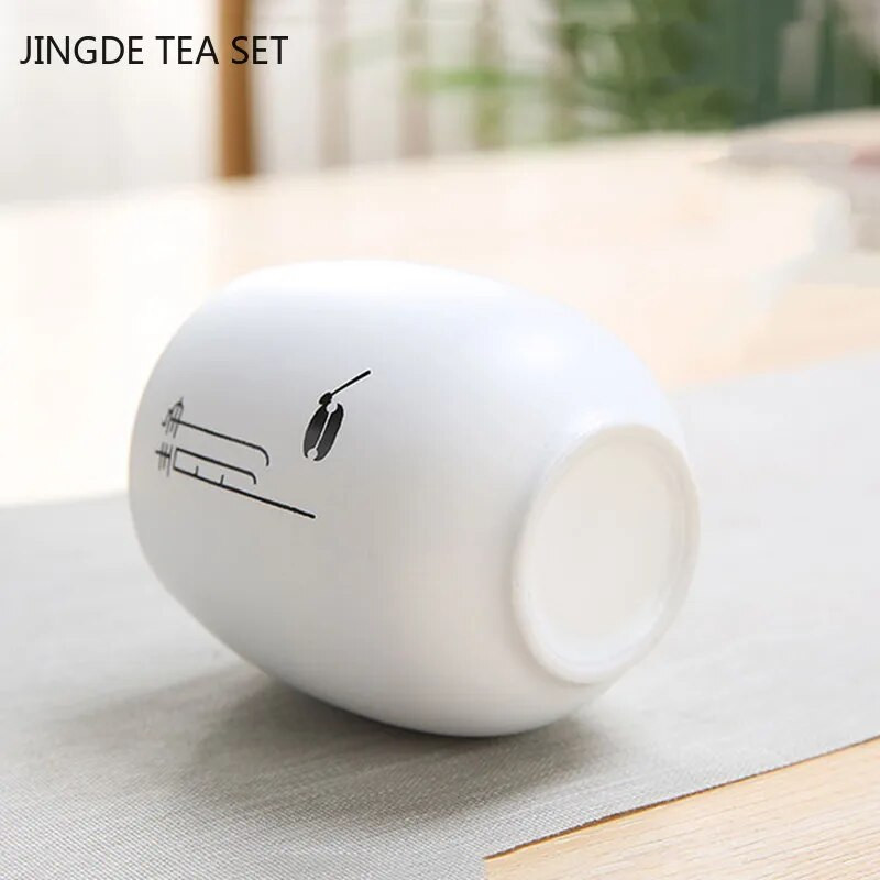 1vnt Boutique keramikinis arbatos puodelis arbatos dubuo Jingdezhen baltos porceliano arbatos puodelis asmeninis vieno puodelio arbatos rinkinys Priemonės Namų gėrimai
