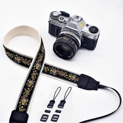 Каишка за рамо за освобождаване на налягането за цифров фотоапарат за Micro Single Canon Fuji Crossbody Bag Lashing Retro Art Quick Release Strap