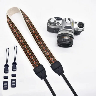 Digikaamera survet vähendav õlarihm ühekordse Canoni Fuji Crossbody koti jaoks Kinnitav Retro Art kiirkinnitusrihm