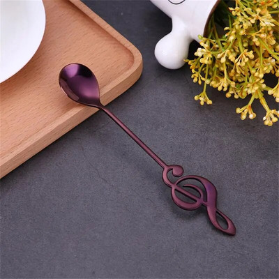 Glazbene note od nehrđajućeg čelika Žlica za kavu Žlica za miješanje čaja Deserti Žlica za šećer Posuđe Kuhinjski alati Kreativni poklon