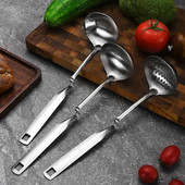 Vrući lonac od nehrđajućeg čelika Žlica za juhu Kuhinjske kutlače za ramen Žlice s dugom ručkom Cjedilo Skimmer za ulje Žlica za kašu s kukom