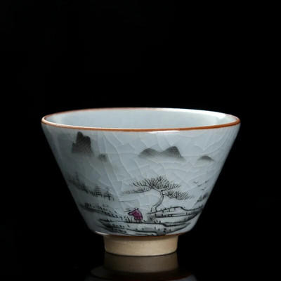 60 ml Boutique Teaset Master arbatos puodelis Nešiojamas asmeninis vienas puodelis Kinų krosnies atidarymo keraminis arbatos puodelis Kavos puodelis Mažas arbatos dubenėlis