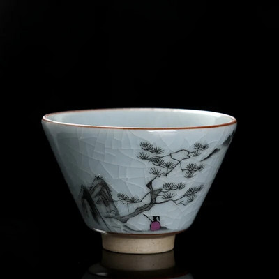 60 ml Boutique Teaset Master arbatos puodelis Nešiojamas asmeninis vienas puodelis Kinų krosnies atidarymo keraminis arbatos puodelis Kavos puodelis Mažas arbatos dubenėlis