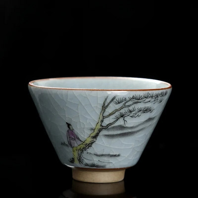 60 ml Boutique Teaset Master arbatos puodelis Nešiojamas asmeninis vienas puodelis Kinų krosnies atidarymo keraminis arbatos puodelis Kavos puodelis Mažas arbatos dubenėlis