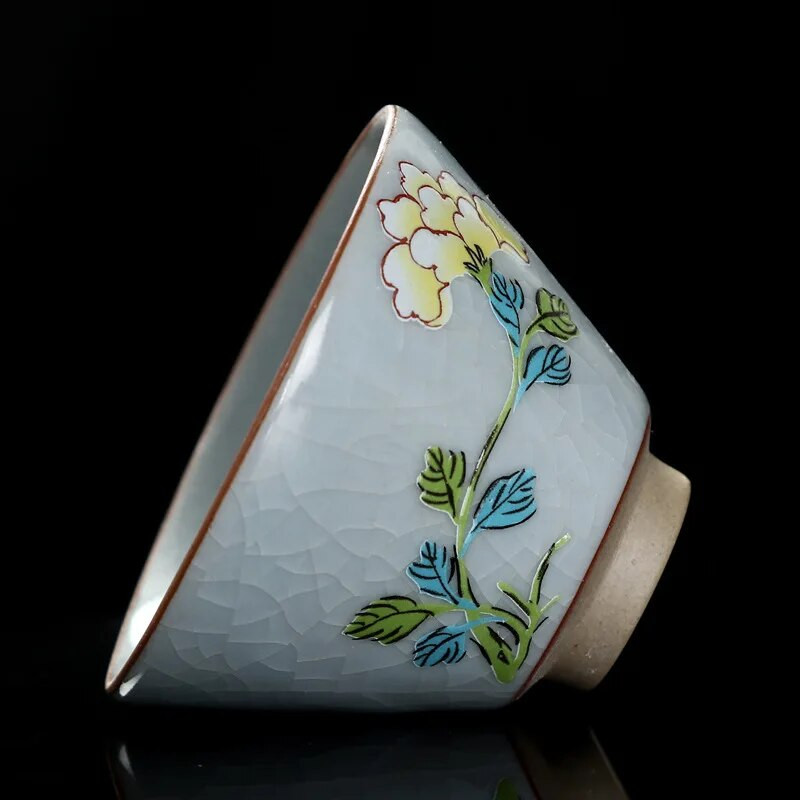 60 ml Boutique Teaset Master arbatos puodelis Nešiojamas asmeninis vienas puodelis Kinų krosnies atidarymo keraminis arbatos puodelis Kavos puodelis Mažas arbatos dubenėlis