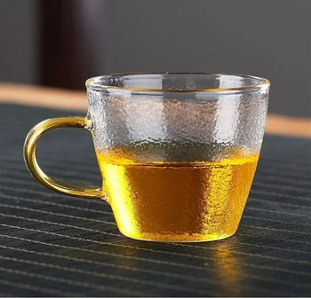 100 мл стъклени чаши за чай Малки чаши Домашен стъклен сервиз за чай Комплект чаши за кафе Чаша за вода Чинийка Пържола Кофа за сок Декорация на маса Чаша за чай
