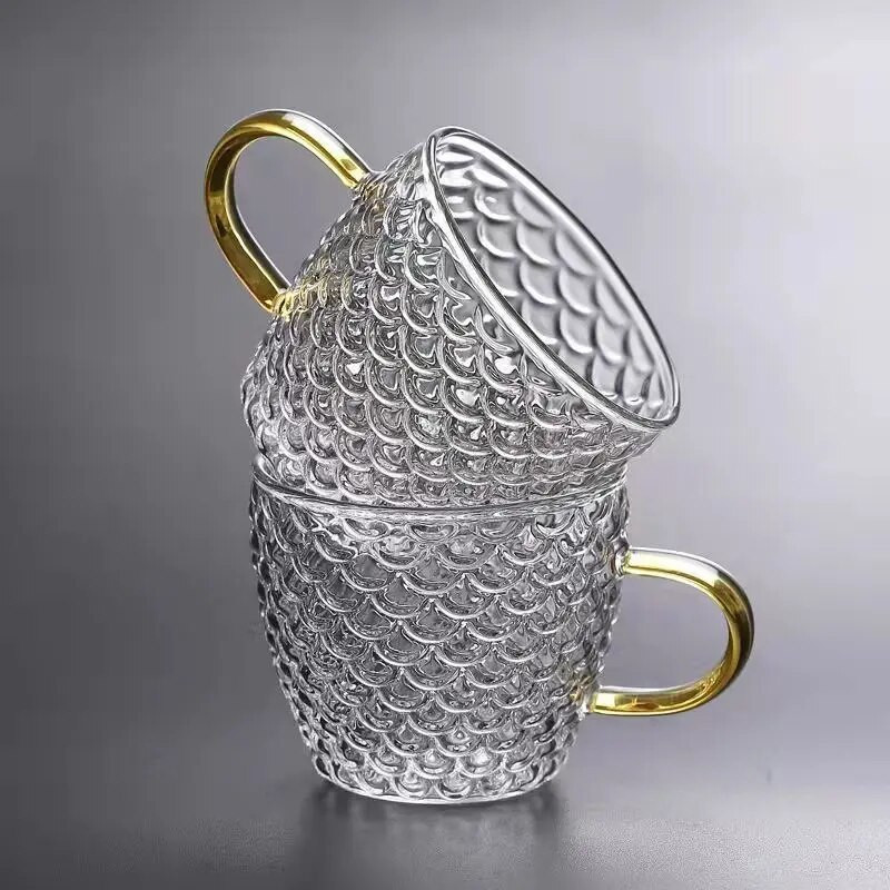 100 ml Staklene šalice za čaj Male šalice Kućni stakleni set za čaj Set šalica za kavu Čaj za vodu Tanjurić Odrezak Posuda za sok Dekor za stol Šalica za čaj