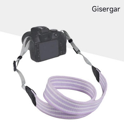 Gisergar Εφαρμόσιμος ιμάντας ώμου Canon Fuji Slr Halter Sony Mirrorless Κάμερα Nikon Polaroid Ροζ Μωβ