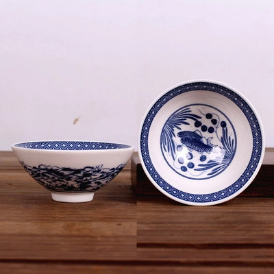 Jingdezhen Μπλε και άσπρο φλιτζάνι τσαγιού πορσελάνης 1 τεμ, Φλιτζάνι τσαγιού Kung Fu, Κεραμικά φλιτζάνια τσαγιού με κινέζικο μοτίβο, Αξεσουάρ σετ τσαγιού