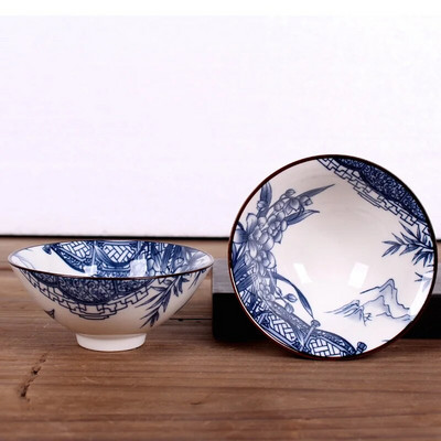 Jingdezhen Μπλε και άσπρο φλιτζάνι τσαγιού πορσελάνης 1 τεμ, Φλιτζάνι τσαγιού Kung Fu, Κεραμικά φλιτζάνια τσαγιού με κινέζικο μοτίβο, Αξεσουάρ σετ τσαγιού