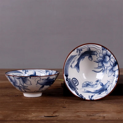 Jingdezhen Μπλε και άσπρο φλιτζάνι τσαγιού πορσελάνης 1 τεμ, Φλιτζάνι τσαγιού Kung Fu, Κεραμικά φλιτζάνια τσαγιού με κινέζικο μοτίβο, Αξεσουάρ σετ τσαγιού