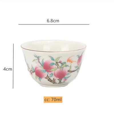 1 vnt./70 ml Išskirtinis keraminis arbatos puodelis Vintažinis rankų darbo meistro puodelis kinų rankų darbo kelioninis arbatos puodelis Individualizuotas arbatos rinkinys Dovanų arbatinukas