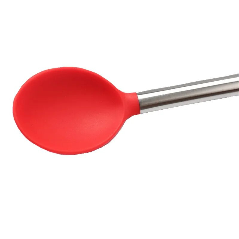 Žlica za salatu Žlica za juhu Cjedilo Kuhinjski dodaci Posuđe za kuhanje Kuhinjski gadget Silikon za hranu Ručka od nehrđajućeg čelika