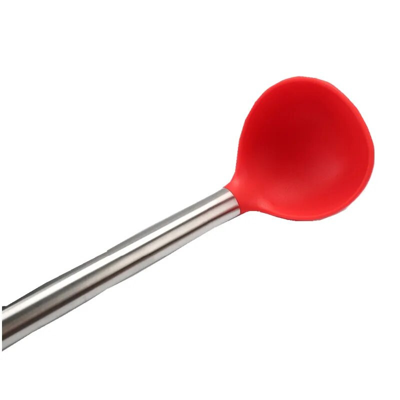 Žlica za salatu Žlica za juhu Cjedilo Kuhinjski dodaci Posuđe za kuhanje Kuhinjski gadget Silikon za hranu Ručka od nehrđajućeg čelika