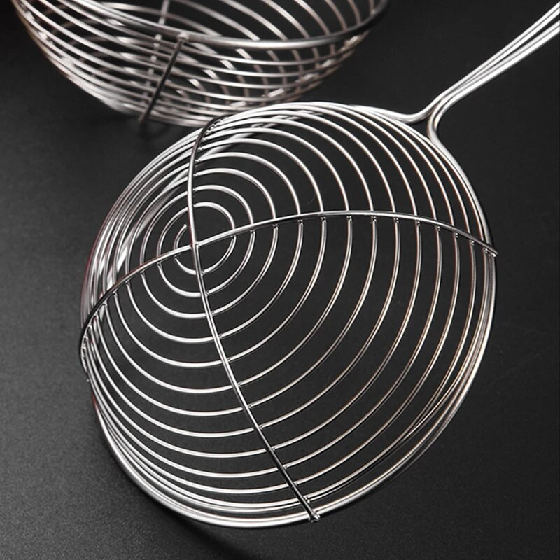 Kuhinjska dugačka drška, šuplje cjedilo od nehrđajućeg čelika, novi stil, filtar za kuhanje bjelanjka, filtar za pržene krumpiriće, cjedilo, alati za kuhanje