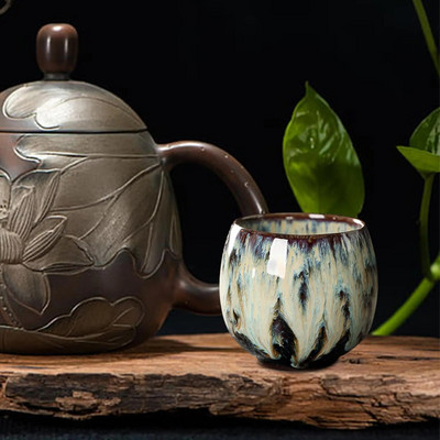 Csodálatos kínai teáscsésze italtartó fogantyú nélkül Kávésbögre Kung Fu teáscsésze bögre otthoni utazáshoz Cappuccino zöld tea