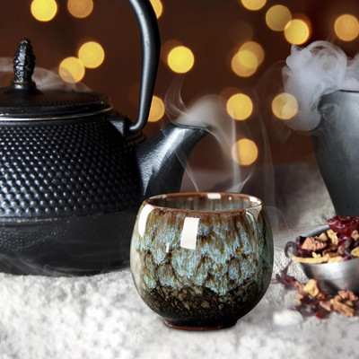 Csodálatos kínai teáscsésze italtartó fogantyú nélkül Kávésbögre Kung Fu teáscsésze bögre otthoni utazáshoz Cappuccino zöld tea