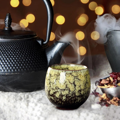 Csodálatos kínai teáscsésze italtartó fogantyú nélkül Kávésbögre Kung Fu teáscsésze bögre otthoni utazáshoz Cappuccino zöld tea