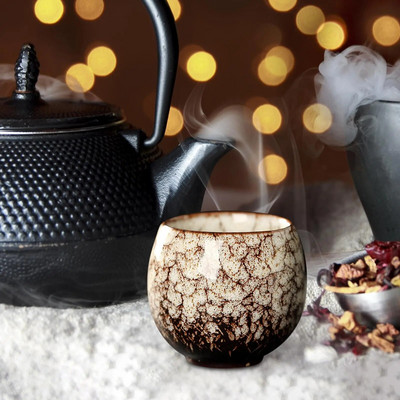 Csodálatos kínai teáscsésze italtartó fogantyú nélkül Kávésbögre Kung Fu teáscsésze bögre otthoni utazáshoz Cappuccino zöld tea