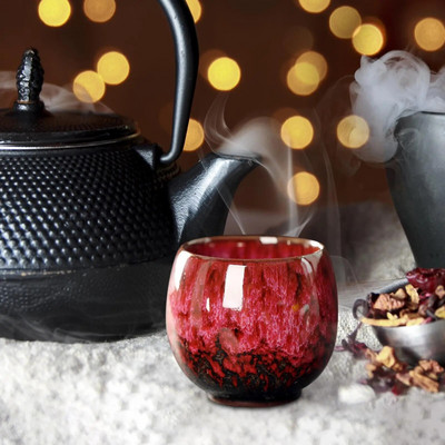 Csodálatos kínai teáscsésze italtartó fogantyú nélkül Kávésbögre Kung Fu teáscsésze bögre otthoni utazáshoz Cappuccino zöld tea