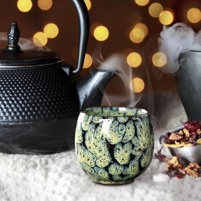 Csodálatos kínai teáscsésze italtartó fogantyú nélkül Kávésbögre Kung Fu teáscsésze bögre otthoni utazáshoz Cappuccino zöld tea