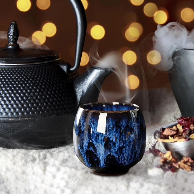 Csodálatos kínai teáscsésze italtartó fogantyú nélkül Kávésbögre Kung Fu teáscsésze bögre otthoni utazáshoz Cappuccino zöld tea